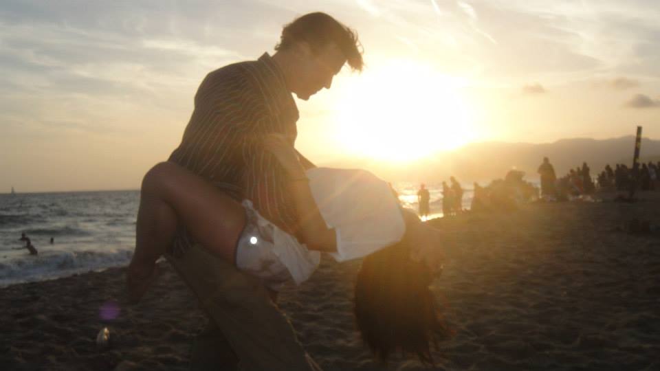 William Zmachinsky dancing on the beach